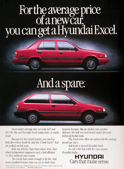 1988 Hyundai Excel #023888
