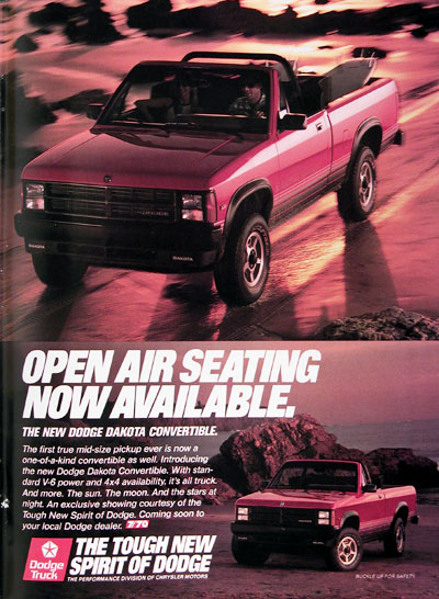 1989 Dodge Dakota Convertible #23930