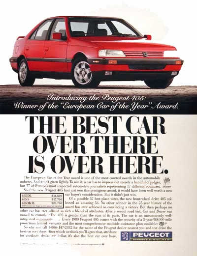 1989 Peugeot 405 Sedan #004386