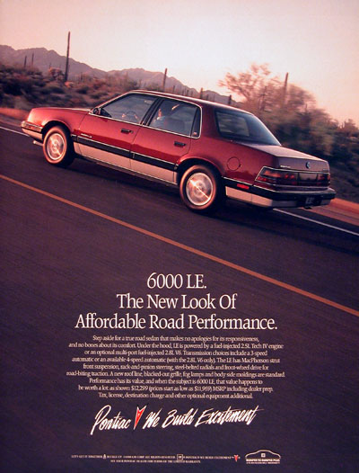 1989 Pontiac 6000 LE #004376