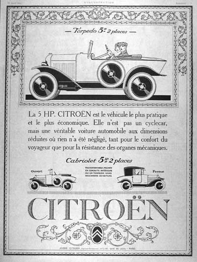 1923 Citroën Torpedo Classic Print Ad #001125