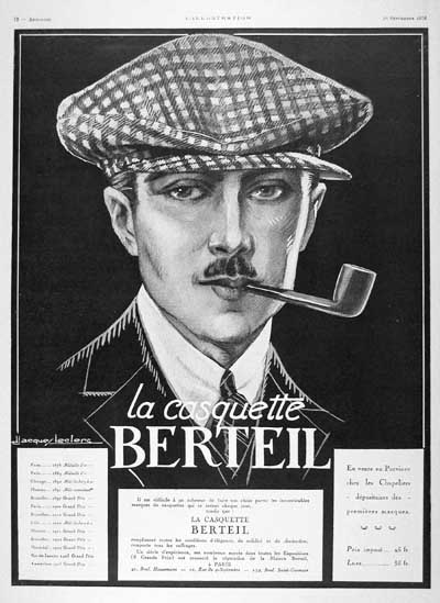 1924 Berteil Caps Classic Ad #000132