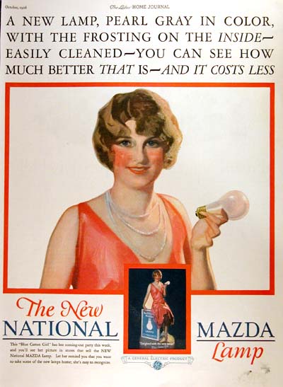 1926 G.E. Mazda Light Bulbs Vintage Ad #000183