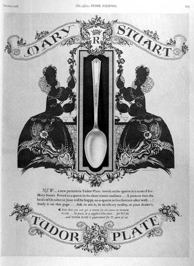 1926 Tudor Plate Mary Stuart Silverware Vintage Ad #000177
