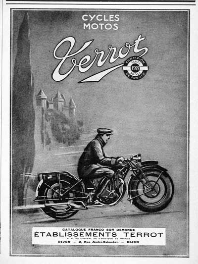 1928 Terrot Motorcycles Vintage French Ad #000223