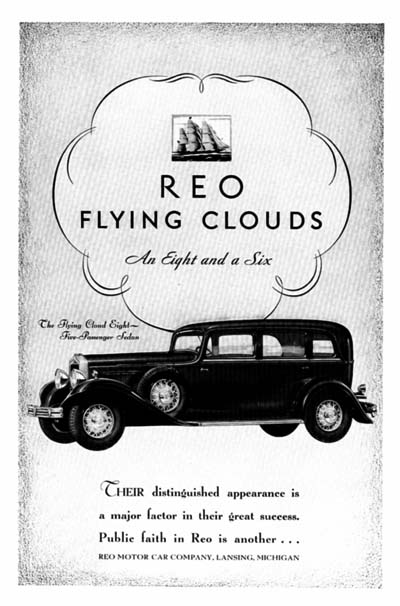 1931 REO Flying Cloud Vintage Ad 