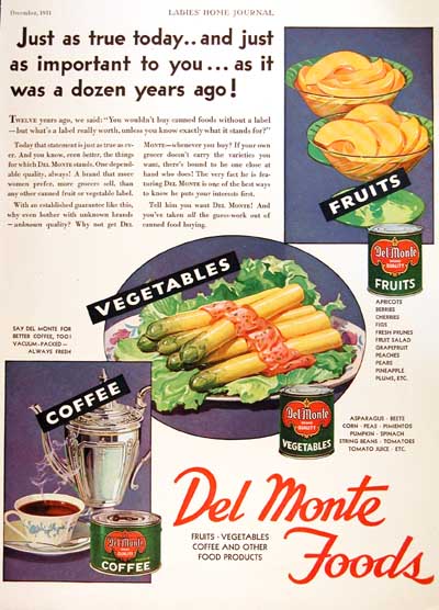 1931 Del Monte Vintage Ad #000309