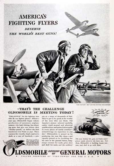 1942 Oldsmobile War Effort Vintage Ad #000382