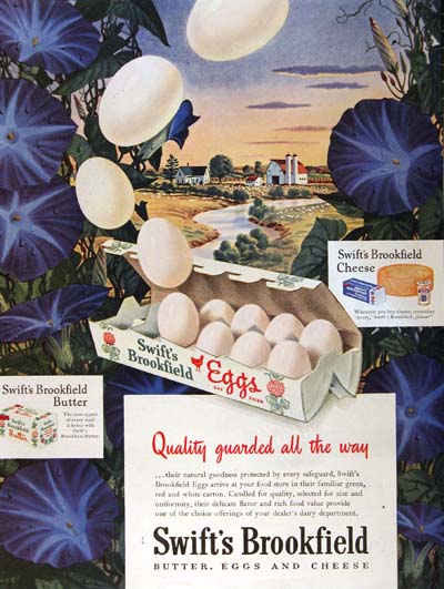 1946 Brookfield Eggs Vintage Ad #000408