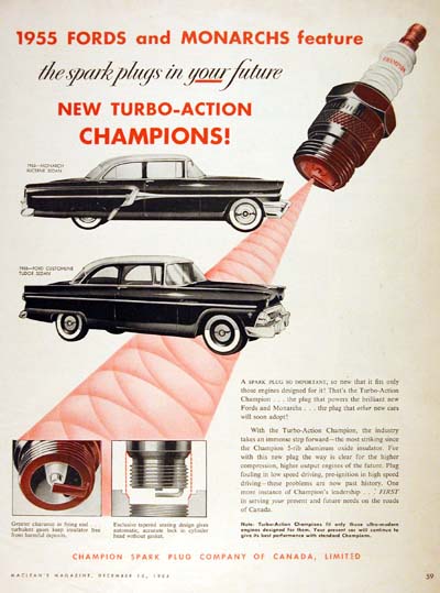 1955 Champion Spark Plugs #000659