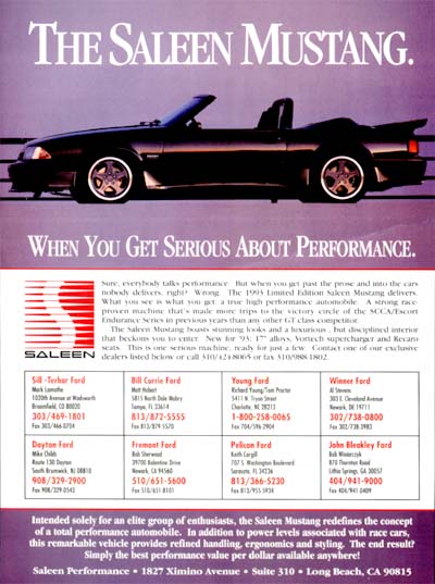 1993 Saleen Mustang 