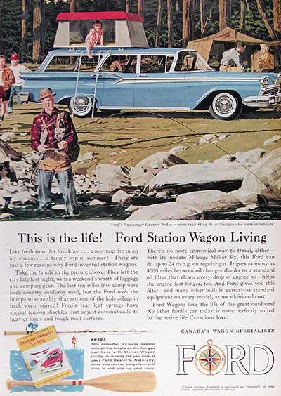1959 Ford Country Sedan Station Wagon Vintage CDN Ad #025911
