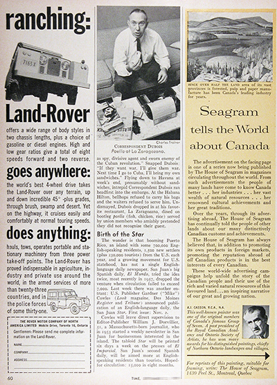 1959 Land Rover Vintage Ad #025677