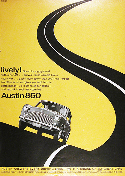 1961 Austin Mini 850 Vintage Ad #025727