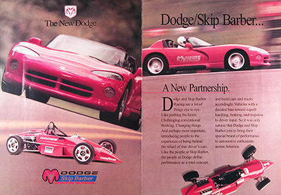 1995 Dodge Skip Barber Vintage Ad #025970