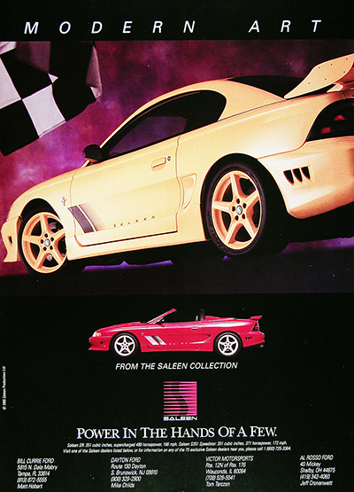 1995 Saleen Mustang SR 351 Vintage Ad #025967