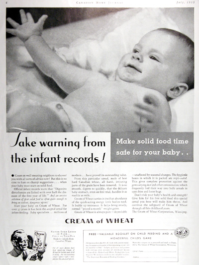 1933 Cream of Wheat Cereal Vintage Ad #014382