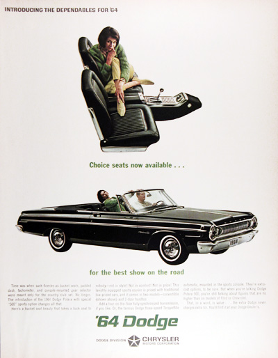 1964 Dodge Polara Convertible Vintage Ad #011568