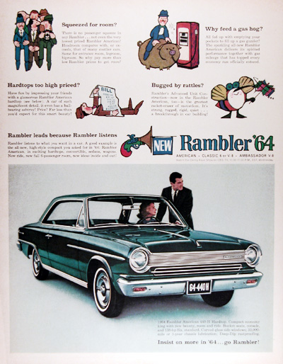 1964 Rambler American 440 Hardtop Vintage Ad #011584