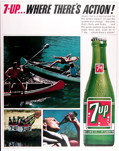 1965 Seven Up Uncola Vintage Ad #025474
