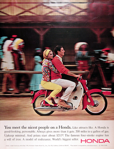 1966 Honda Motor Scooter Vintage Ad #010550