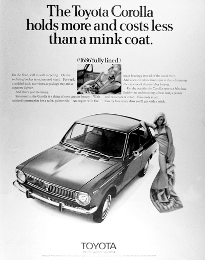 1970 Toyota Corolla Vintage Ad #012953