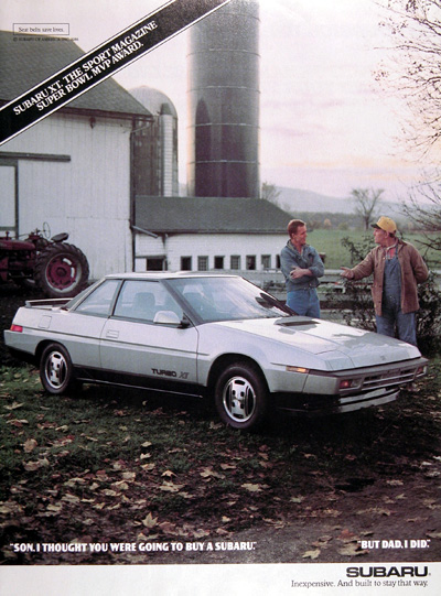 1987 Subaru XT Turbo Vintage Ad #006262