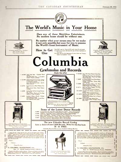 1914 Columbia Grafonola Classic Ad #001679