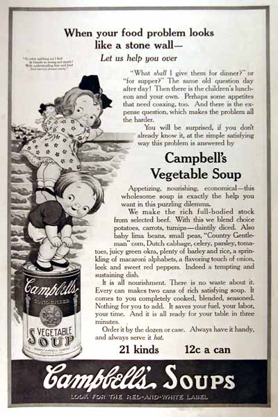 1919 Campbell's Soup Vintage Print Ad #001986