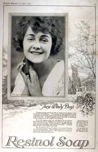 1919 Resinol Soap Vintage Print Ad  #001672