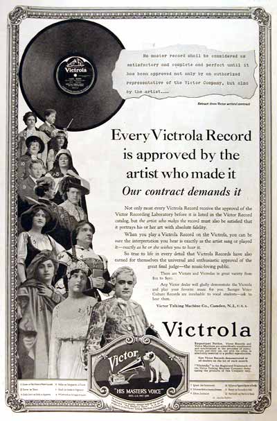 1919 Victrola Artists Vintage Print Ads #001965