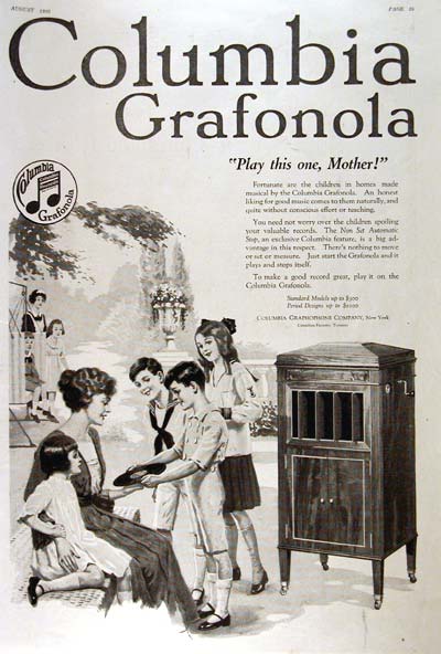 1920 Columbia Grafonola Classic Print Ad #001954