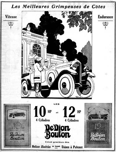 1923 DeDion Bouton Classic Print Ad #000923