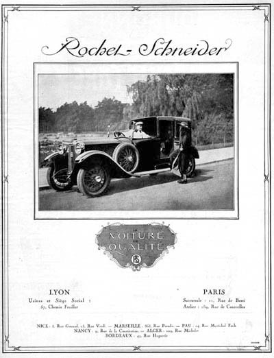 1923 Rochel Schneider Limousine Classic Ad #000115
