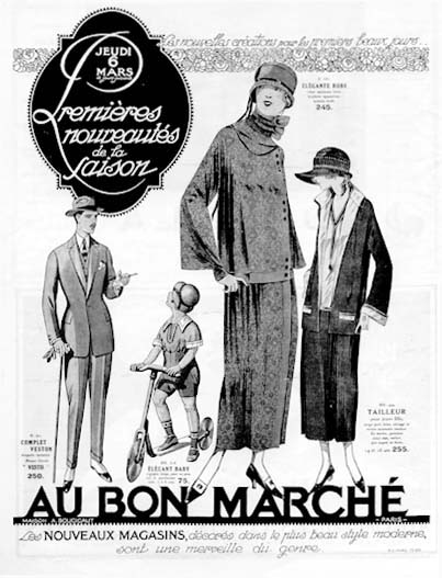 1924 Paris Fashion Bon Marche Classic Ad Vintage Ad #000136