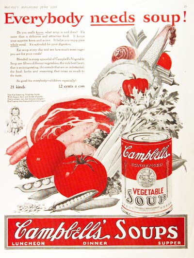 1925 Campbell's Soup Vintage Ad #000169