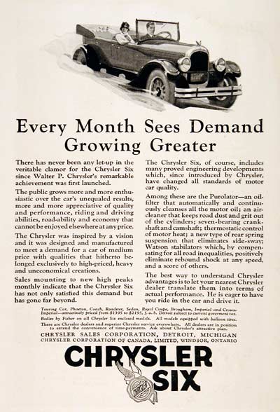 1925 Chrysler Touring Car #003198