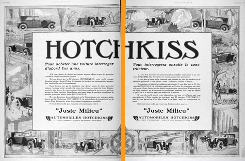 1925 Hotchkiss Sedan Vintage French Ad #000155