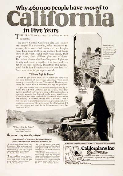 1925 Move to California #003217