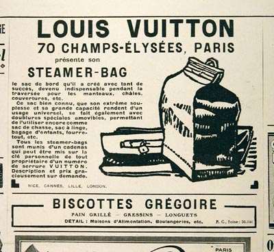 1925 Louis Vuitton Vintage French Ad #001464
