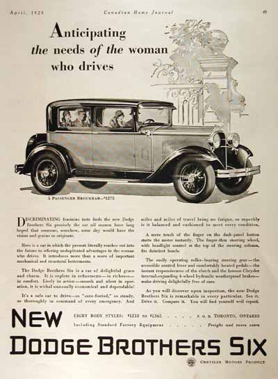 1929 Dodge Brougham Vintage Ad #001997