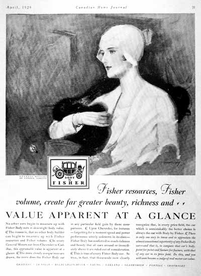 1929 Fisher Body Vintage Ad #001994