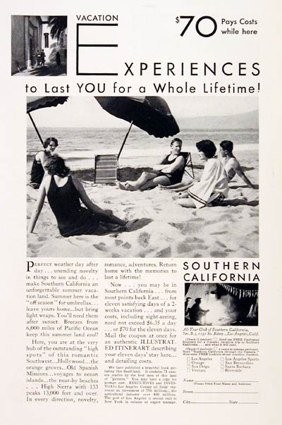 1930 California Vacation #007729