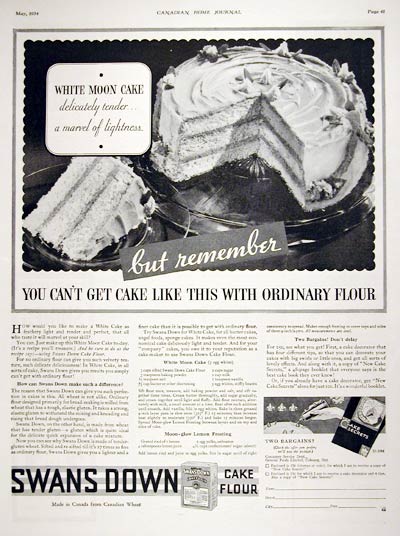 1934 Swans Down Cake Mix #007990
