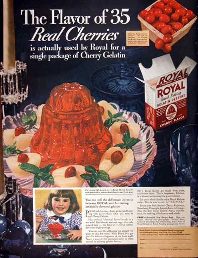 1936 Royal Gelatin Vintage Ad #002119