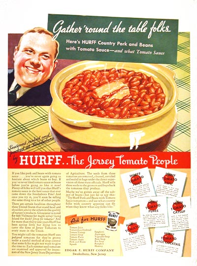 1937 Hurff Pork & Beans #003298