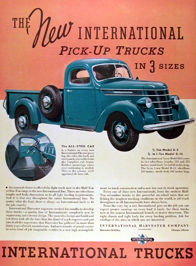 1937 International Harvester D2 D15 Pickup Trucks #024226