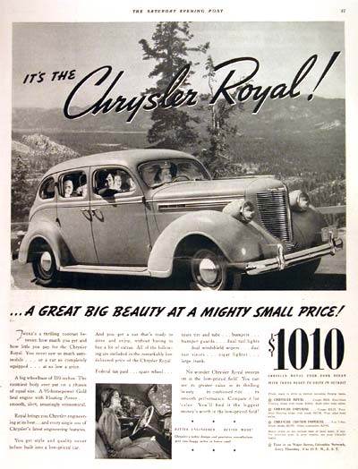 1938 Chrysler Royal #002721