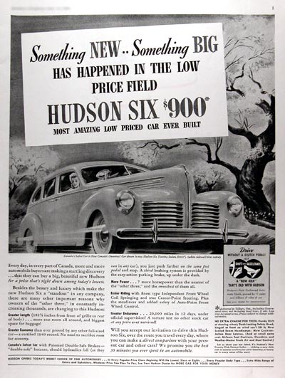 1940 Hudson Six Touring Sedan #011015