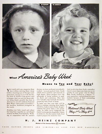 1943 Heinz Baby Food #007878